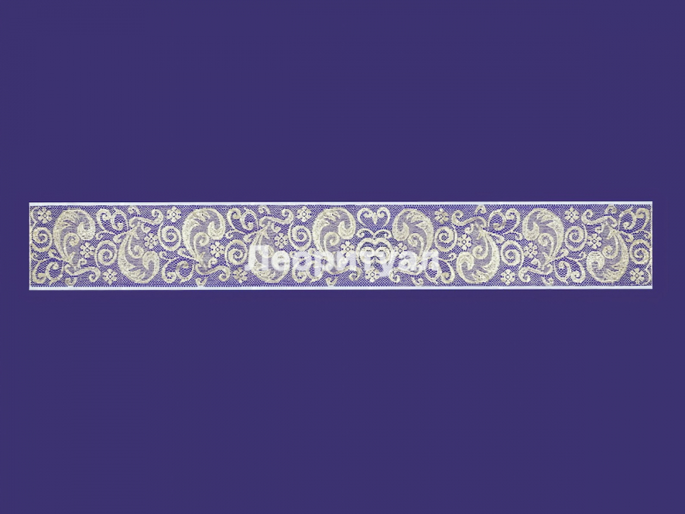 Ламбрекен 20 см белый, золото 20 см